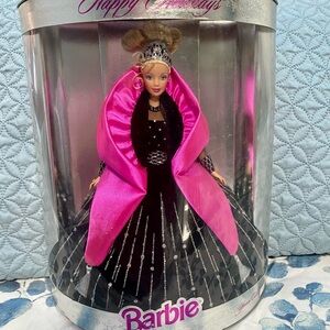 Barbie Holiday Doll with Pink and Black Dress